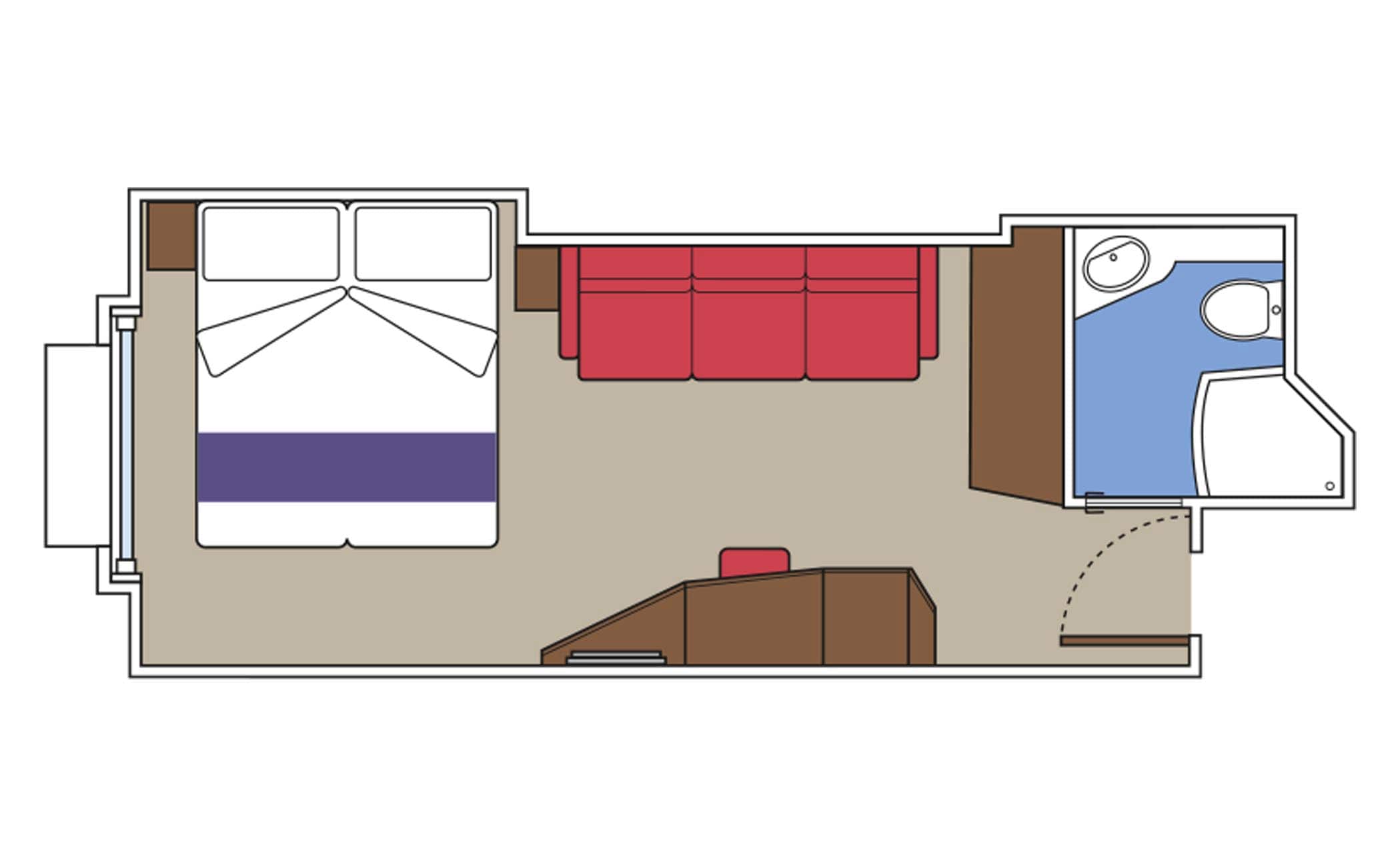 MSC Grandiosa Cabin: Ocean View 16 2d