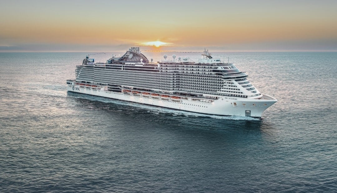 MSC Cruises MSC Seashore sailing on the open ocean.